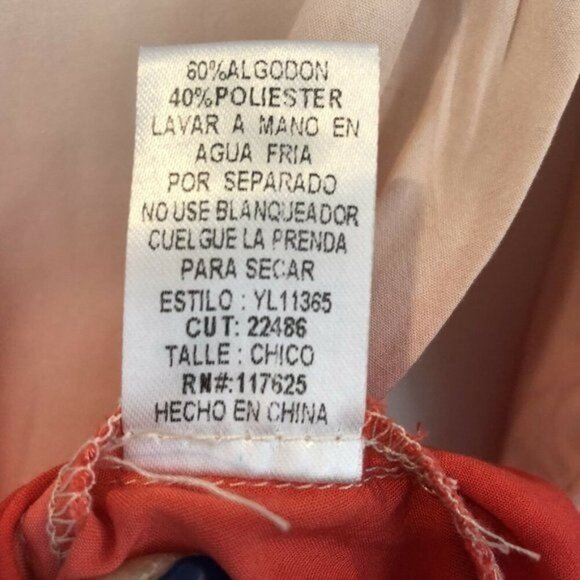 YA Los Angeles Ombre Button-Up Collared Shirt Pocket Roll Tab Sleeves Size S - Picture 7 of 8